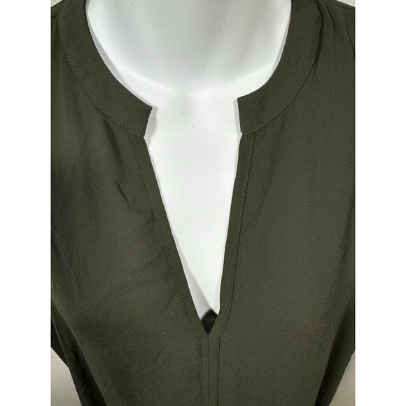 KARLIE Polyester Army Green Midi Dress - Size Small - Picture 3 of 7